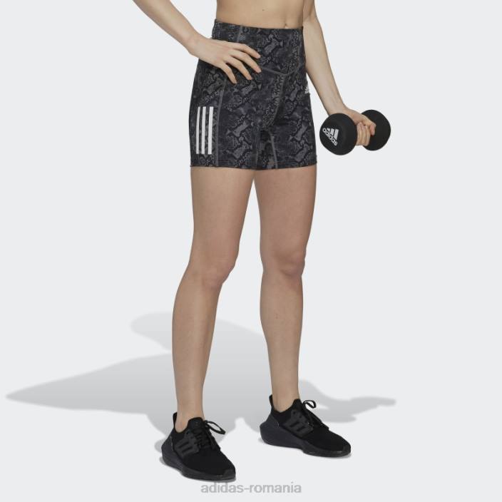 Adidas pantaloni scurți de antrenament cu talie mare hyperglam aeroready multicolor femei multicolor/gri/negru 2JBN3248