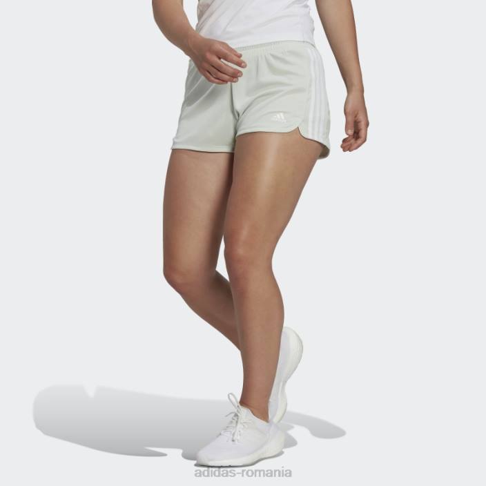 Adidas pantaloni scurți din tricot cu 3 dungi pacer verde femei verde/alb 2JBN10703
