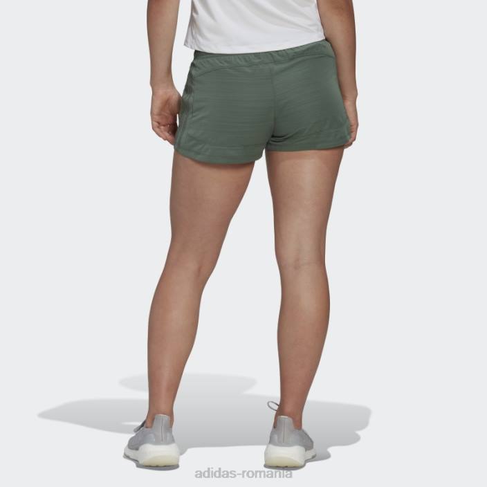 Adidas pantaloni scurți țesăți cu țesuturi oxide verde pacer 3 dungi femei oxid verde 2JBN10481