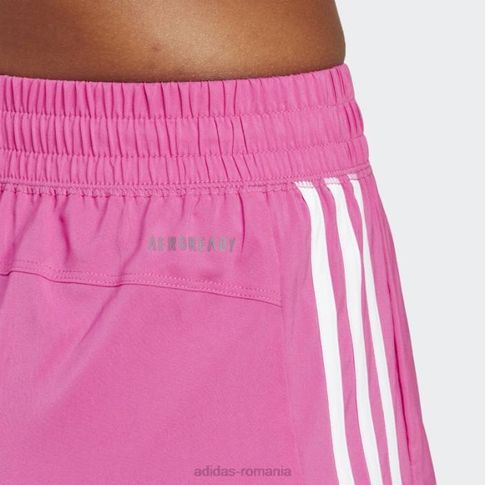 Adidas pantaloni scurți țesuți cu 3 dungi fucsia pacer femei fucsia/alb 2JBN9616