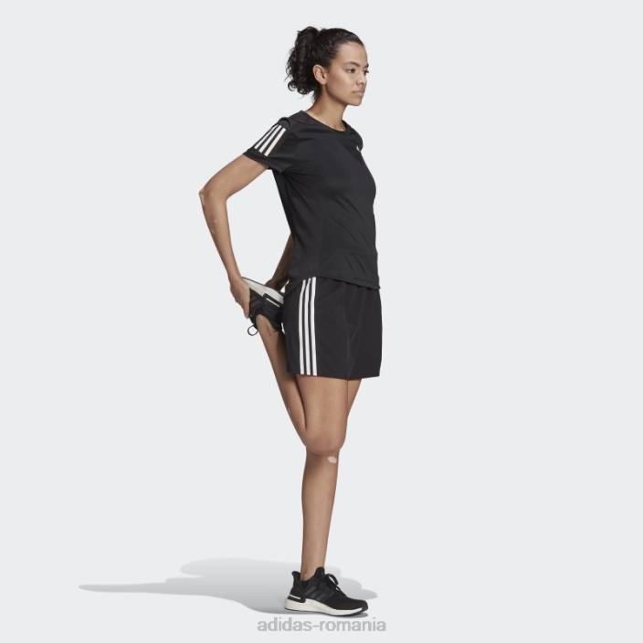 Adidas pantaloni scurți țesuți cu trei dungi adidas negru trainicons femei negru 2JBN16545
