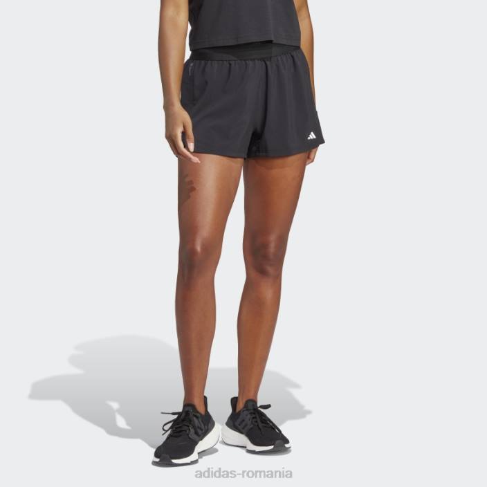 Adidas pantaloni scurți hiperglam pacer de antrenament negri femei negru 2JBN9458