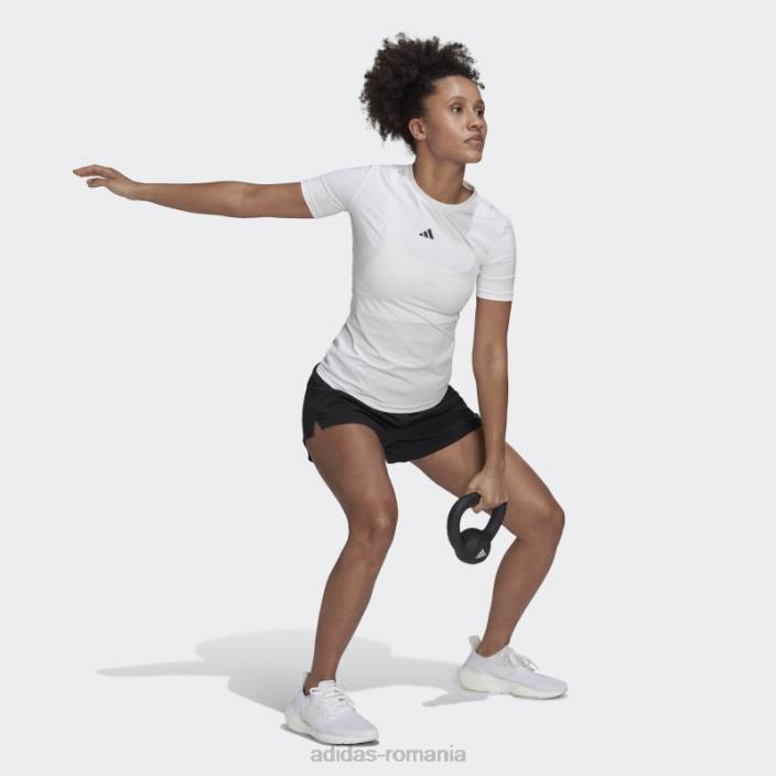 Adidas pantaloni scurți negri aeroready pentru antrenament femei alb negru 2JBN2615