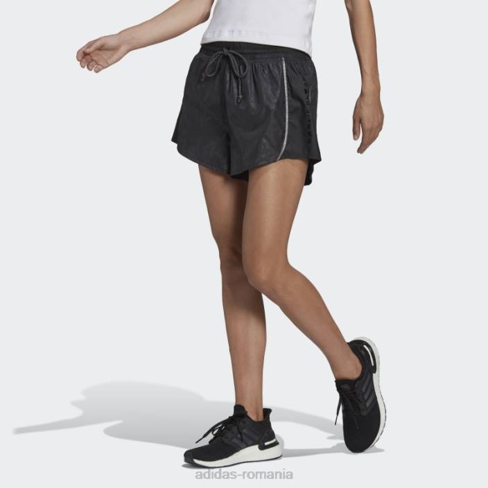 Adidas pantaloni scurți negri karlie kloss x running grafic femei negru 2JBN3182