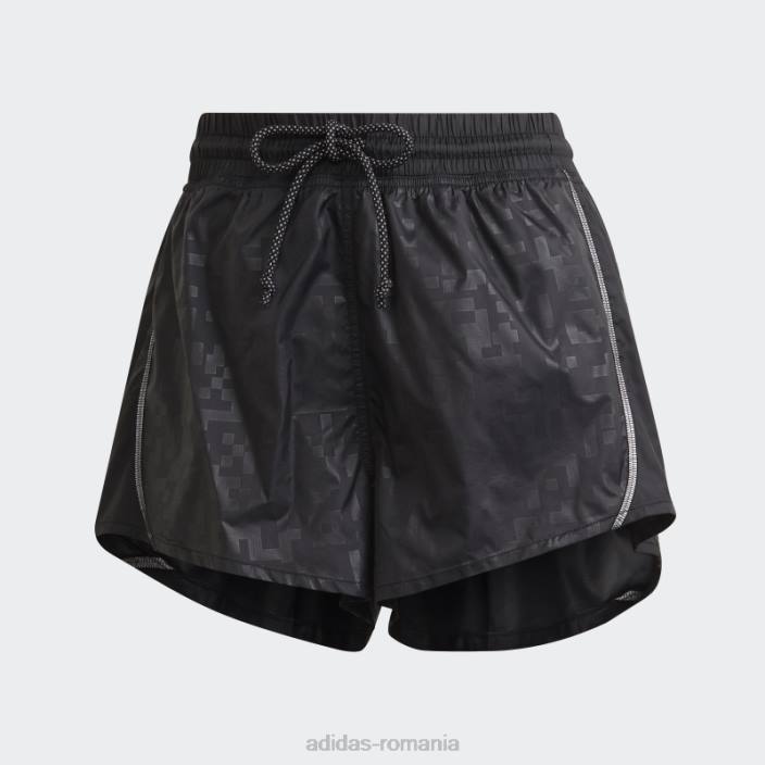 Adidas pantaloni scurți negri karlie kloss x running grafic femei negru 2JBN3182