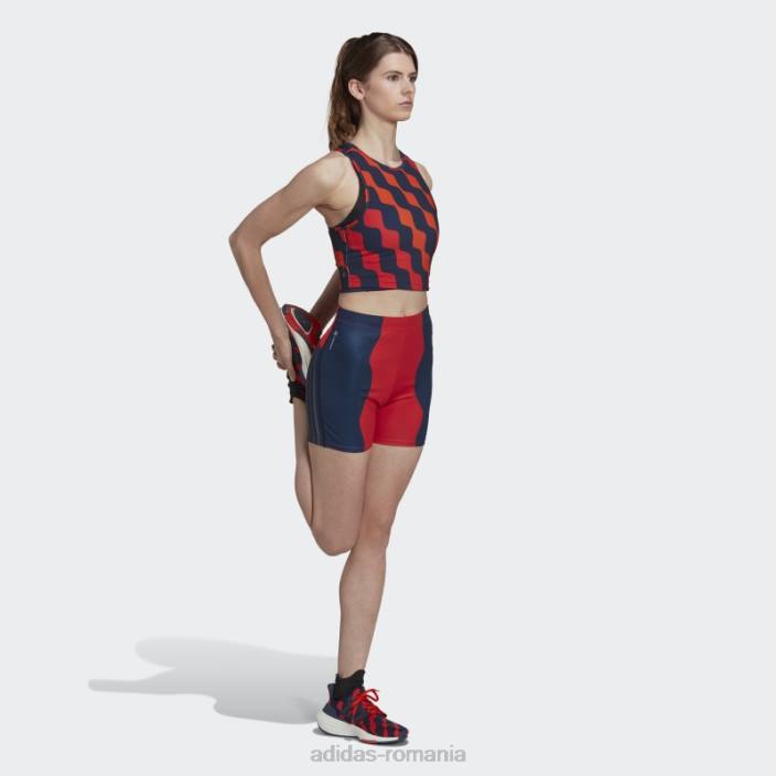 Adidas portocaliu fashion x marimekko tren icons imprimeu maieu femei portocale 2JBN17571