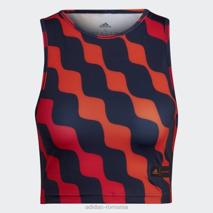 Adidas portocaliu fashion x marimekko tren icons imprimeu maieu femei portocale 2JBN17571