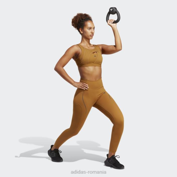 Adidas powerimpact luxe sutien mediu suport albastru met femei bronz/albastru met 2JBN17214