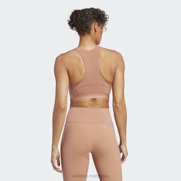 Adidas powerimpact luxe training sutien mediu argilă femei lut 2JBN9289