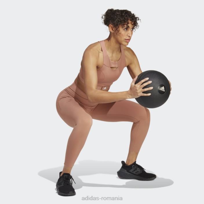 Adidas powerimpact luxe training sutien mediu argilă femei lut 2JBN9289
