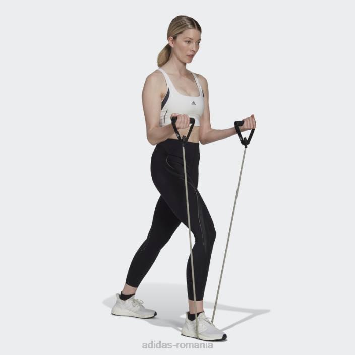 Adidas powerimpact luxe training sutien mediu hiit alb adidas femei alb 2JBN2706