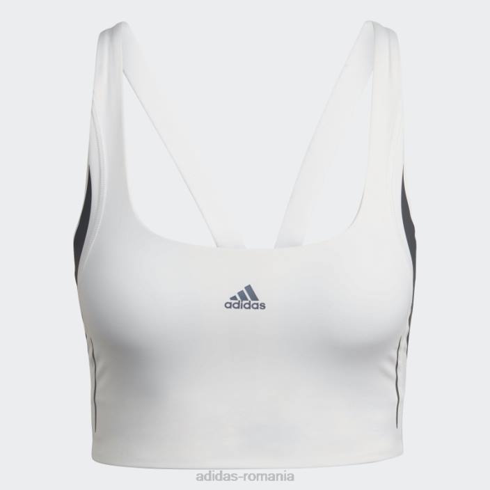 Adidas powerimpact luxe training sutien mediu hiit alb adidas femei alb 2JBN2706