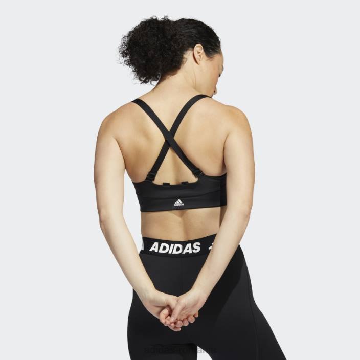 Adidas powerimpact training sutien mediu cu logo negru femei alb negru 2JBN2987