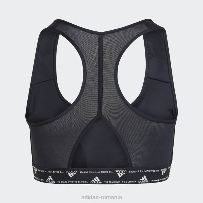 Adidas powerreact training sutien mediu de sustinere (plus size) fashion black femei negru 2JBN8891