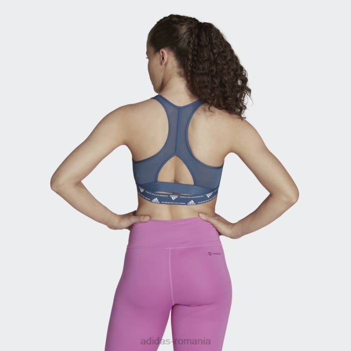 Adidas powerreact training sutien mediu oțel femei oţel 2JBN10813