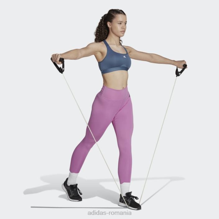 Adidas powerreact training sutien mediu oțel femei oţel 2JBN10813