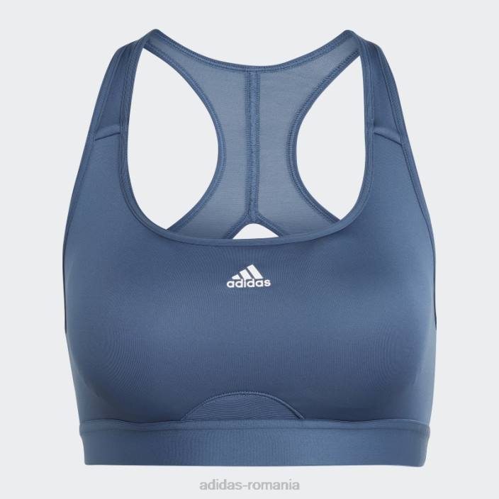 Adidas powerreact training sutien mediu oțel femei oţel 2JBN10813