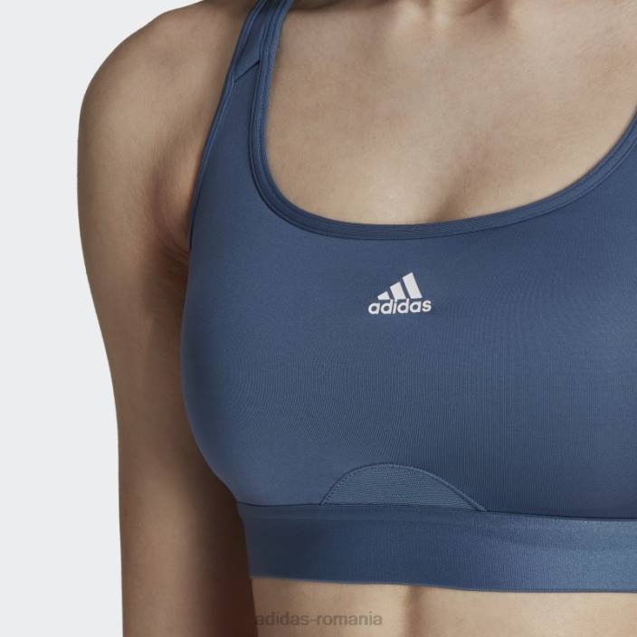 Adidas powerreact training sutien mediu oțel femei oţel 2JBN10813