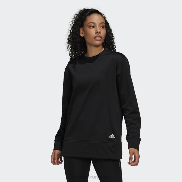 Adidas pulover negru aeroready cu gât roșu adidas femei alb negru 2JBN3147