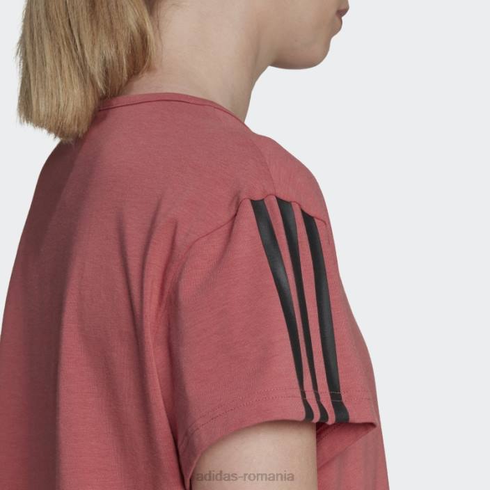 Adidas roșu aeroready făcut pentru antrenament crop sport tee fashion femei roșu 2JBN10414