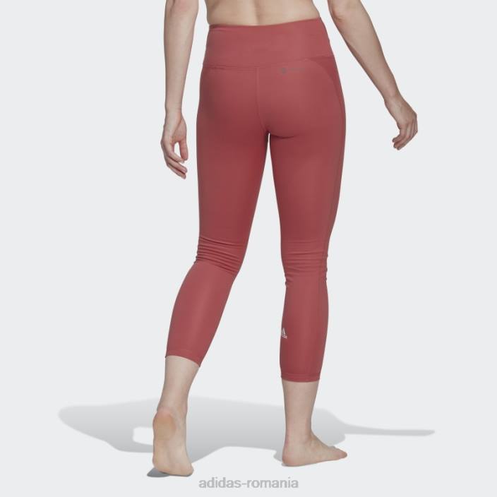 Adidas rosu yoga essentials jambiere cu talie inalta eleganta femei roșu 2JBN10781