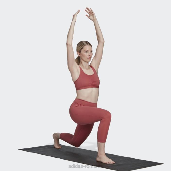 Adidas rosu yoga essentials jambiere cu talie inalta eleganta femei roșu 2JBN10781