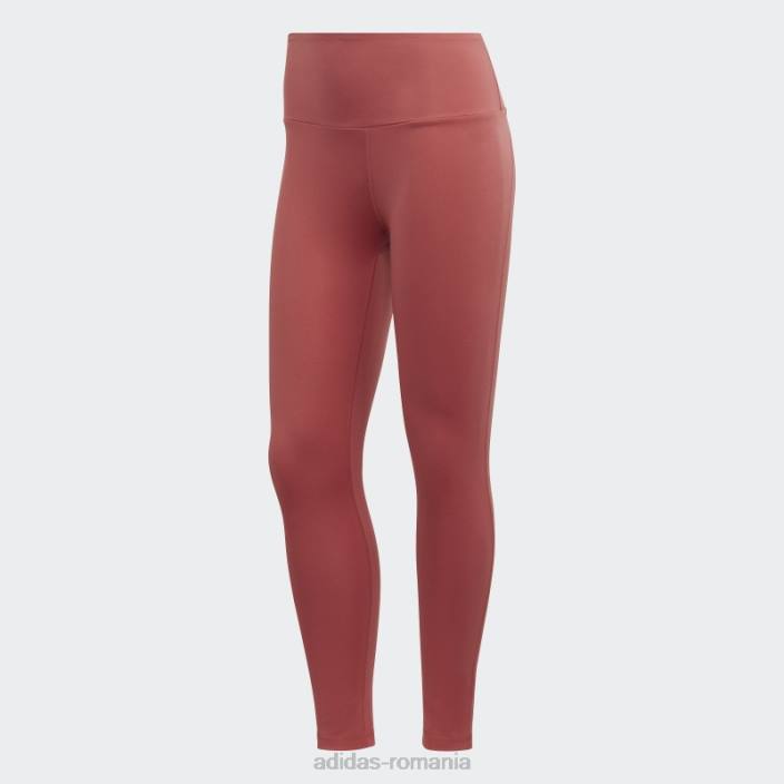 Adidas rosu yoga essentials jambiere cu talie inalta eleganta femei roșu 2JBN10781
