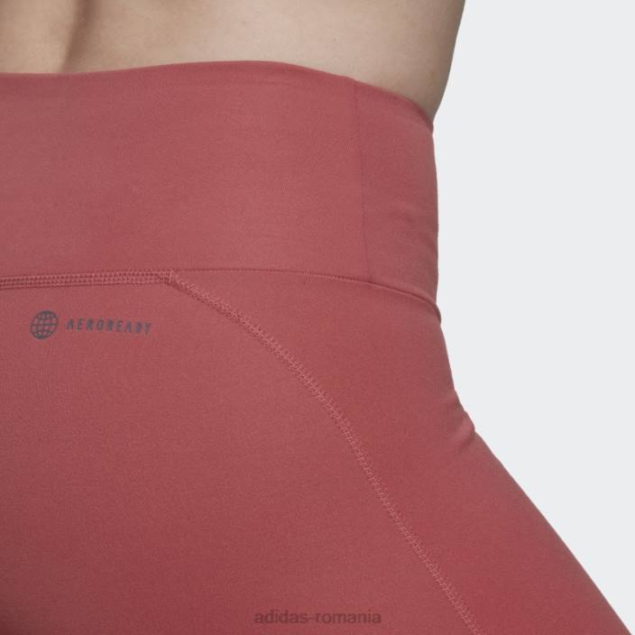 Adidas rosu yoga essentials jambiere cu talie inalta eleganta femei roșu 2JBN10781