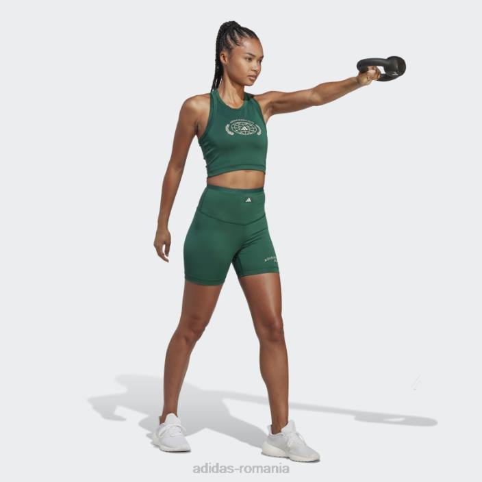 Adidas sport club crop graphic tank top verde femei verde 2JBN16652