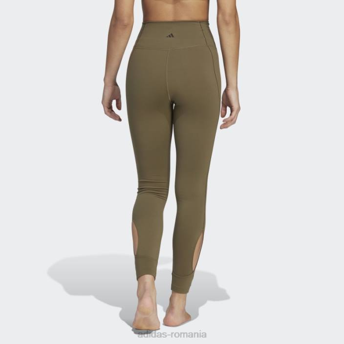 Adidas studio de yoga olive înfășurate 7/8 jambiere femei măsline 2JBN2231