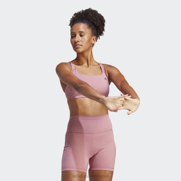 Adidas sutien adidas cu suport mediu coreflow mel roz femei roz mel/rosu 2JBN16845