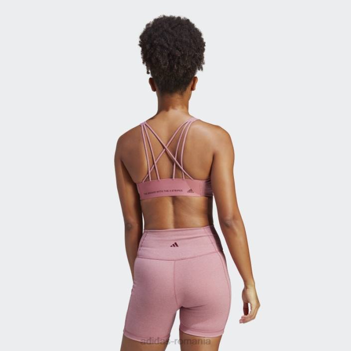 Adidas sutien adidas cu suport mediu coreflow mel roz femei roz mel/rosu 2JBN16845