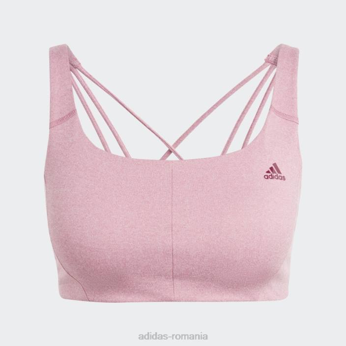 Adidas sutien adidas cu suport mediu coreflow mel roz femei roz mel/rosu 2JBN16845