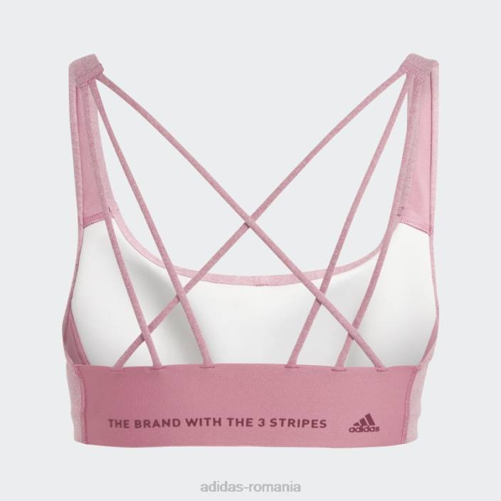 Adidas sutien adidas cu suport mediu coreflow mel roz femei roz mel/rosu 2JBN16845
