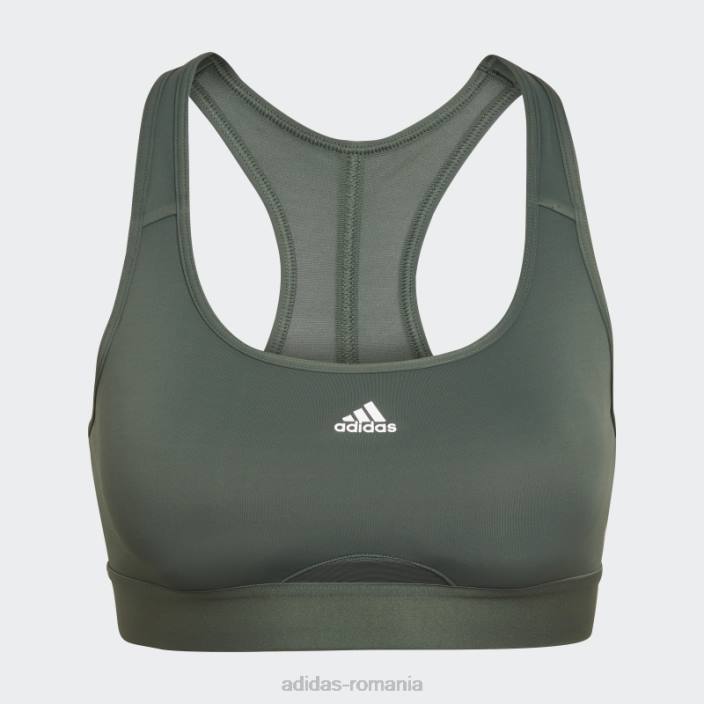 Adidas sutien adidas cu suport mediu de antrenament green oxide powerreact femei oxid verde 2JBN10731