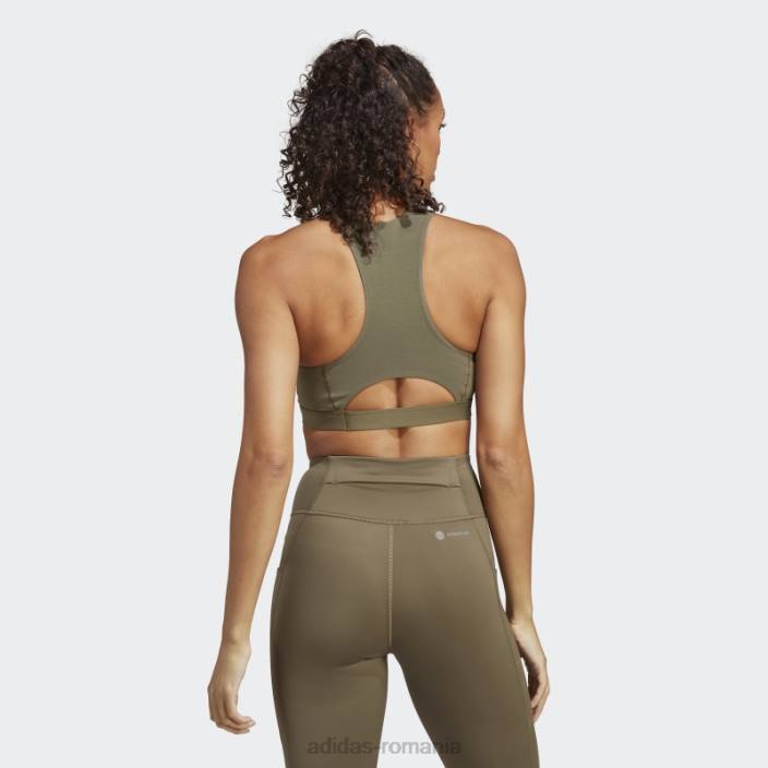 Adidas sutien adidas cu susținere medie olive running femei măsline 2JBN17061