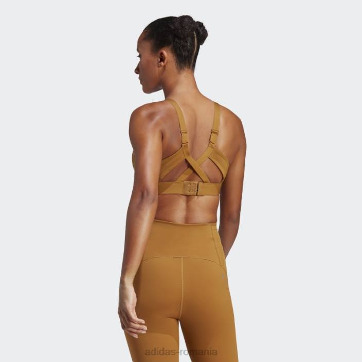 Adidas sutien adidas cu susținere înaltă pentru antrenament la impact croit bronz femei bronz 2JBN16821