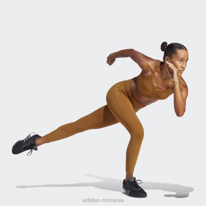 Adidas sutien adidas cu susținere înaltă pentru antrenament la impact croit bronz femei bronz 2JBN16821