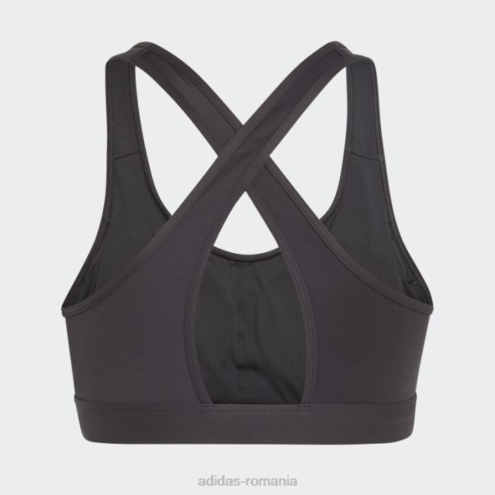 Adidas sutien adidas negru powerreact train cu suport mediu femei alb negru 2JBN16683