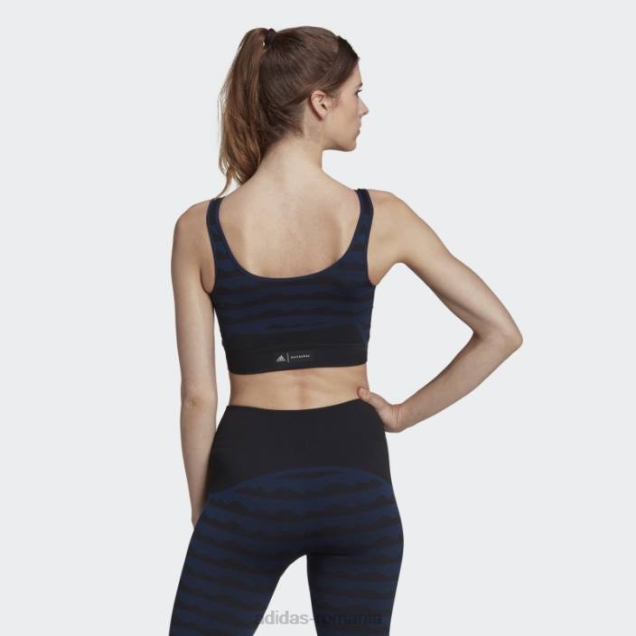 Adidas sutien aeroknit marimekko cu susținere lejeră adidas femei marina 2JBN3003