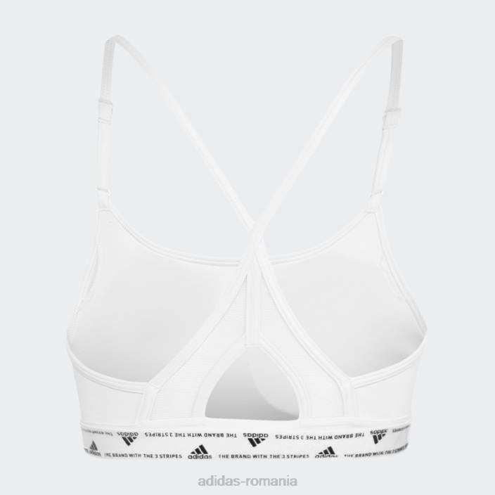 Adidas sutien alb de susținere luminoasă pentru antrenament aeroreact femei alb 2JBN8842
