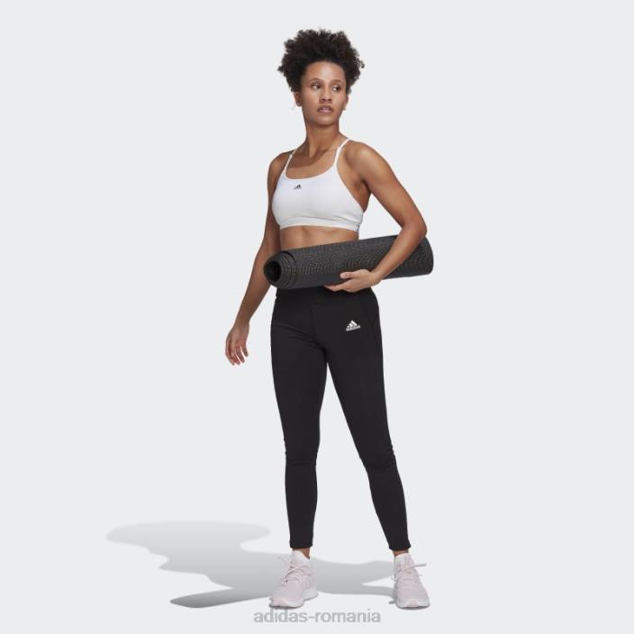 Adidas sutien alb de susținere luminoasă pentru antrenament aeroreact femei alb 2JBN8842