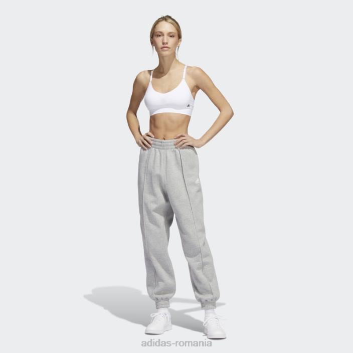 Adidas sutien cu bretele cu susținere ușoară purelounge alb adidas femei alb negru 2JBN8868