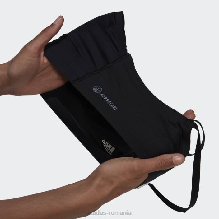 Adidas sutien cu bretele cu susținere ușoară purelounge negru femei alb negru 2JBN8930