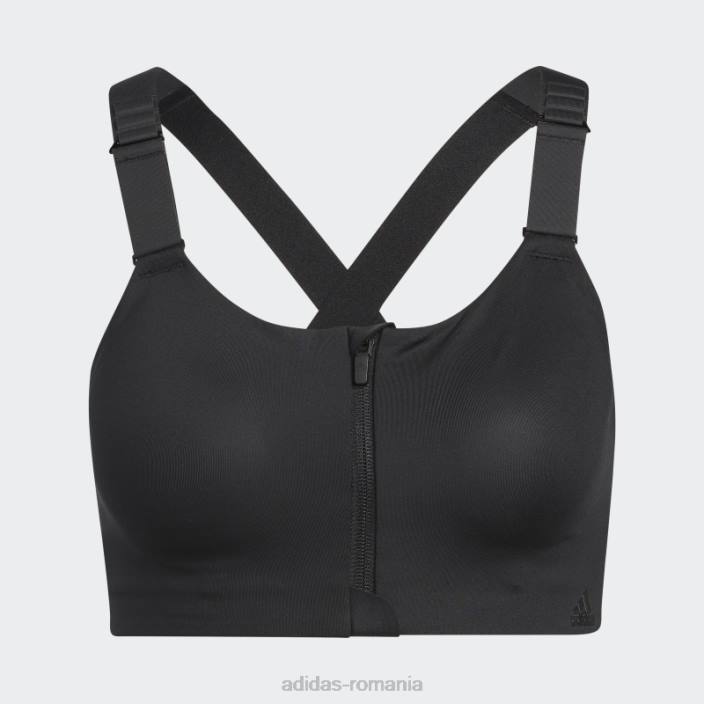 Adidas sutien cu fermoar de înaltă susținere pentru antrenament tlrd impact luxe negru femei alb negru 2JBN8933