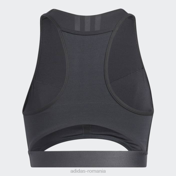 Adidas sutien cu suport mediu carbon coreflow adidas femei carbon/negru 2JBN9339