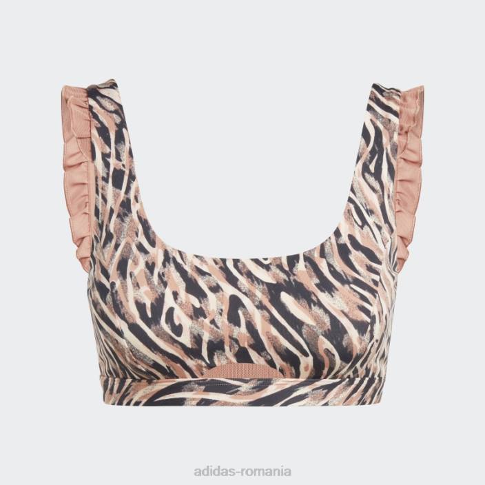 Adidas sutien cu suport mediu clay coreflow studio femei lut 2JBN9263