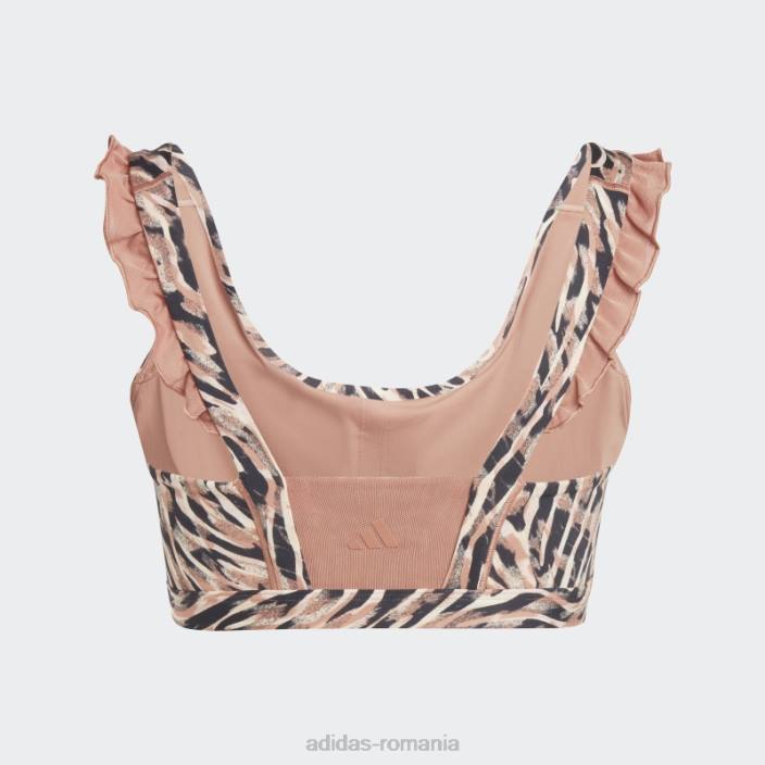 Adidas sutien cu suport mediu clay coreflow studio femei lut 2JBN9263