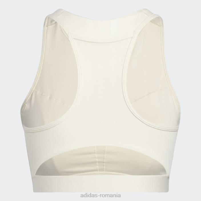 Adidas sutien cu suport mediu coreflow alb femei alb 2JBN9044