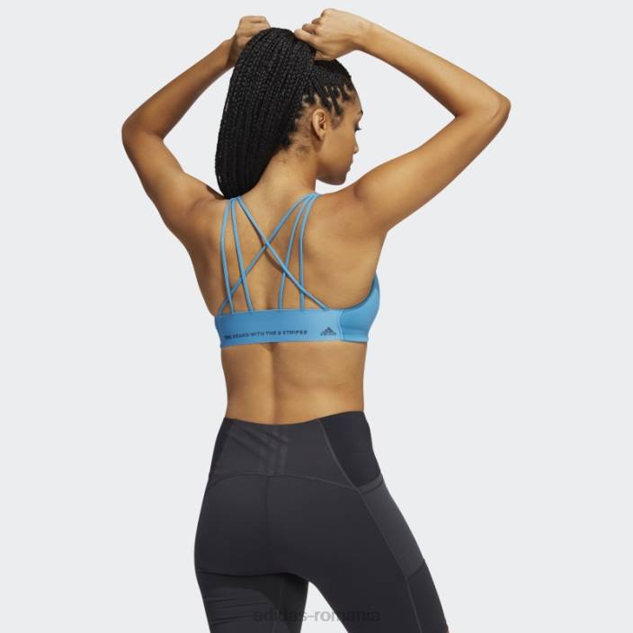 Adidas sutien cu suport mediu coreflow craft blue femei craft blue 2JBN2965